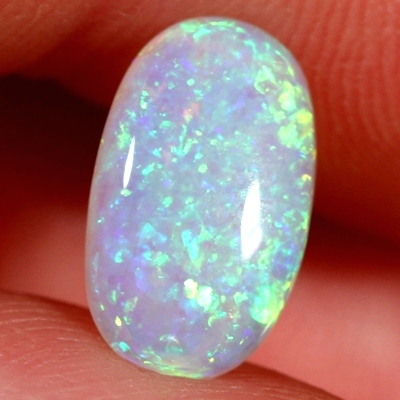 SOLID CRYSTAL OPAL Sparkles of green and a touch of orange 